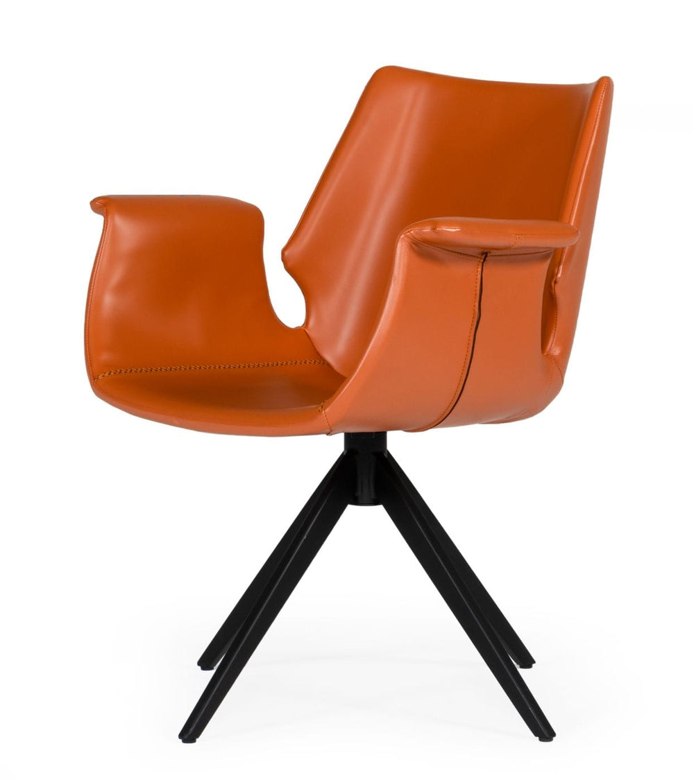 VIG Furniture Modrest Hiawatha - Modern Cognac Eco-Leather Dining Chair VGHR3563-CGN
