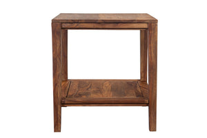 Porter Designs Fall River Solid Sheesham Wood Contemporary End Table Natural 05-117-25-4424