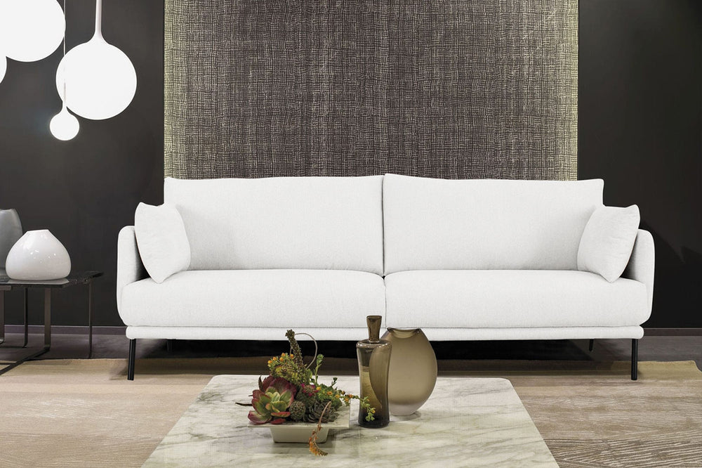 VIG Furniture Divani Casa Higgins - Modern White Fabric Sofa VGKNK8586-WHT-S