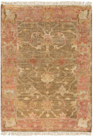 Hillcrest HIL-9004 Traditional NZ Wool Rug HIL9004-913 Dark Red, Dark Brown, Tan, Cream, Khaki, Sage 100% NZ Wool 9' x 13'