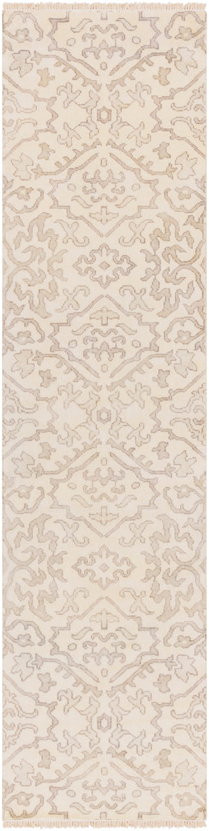 Hillcrest HIL-9040 Traditional NZ Wool Rug HIL9040-2610 Light Gray, Camel, Taupe 100% NZ Wool 2'6" x 10'