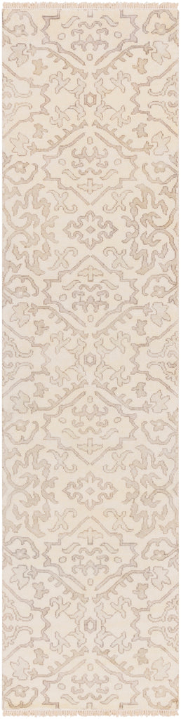 Hillcrest HIL-9040 Traditional NZ Wool Rug HIL9040-2610 Light Gray, Camel, Taupe 100% NZ Wool 2'6" x 10'