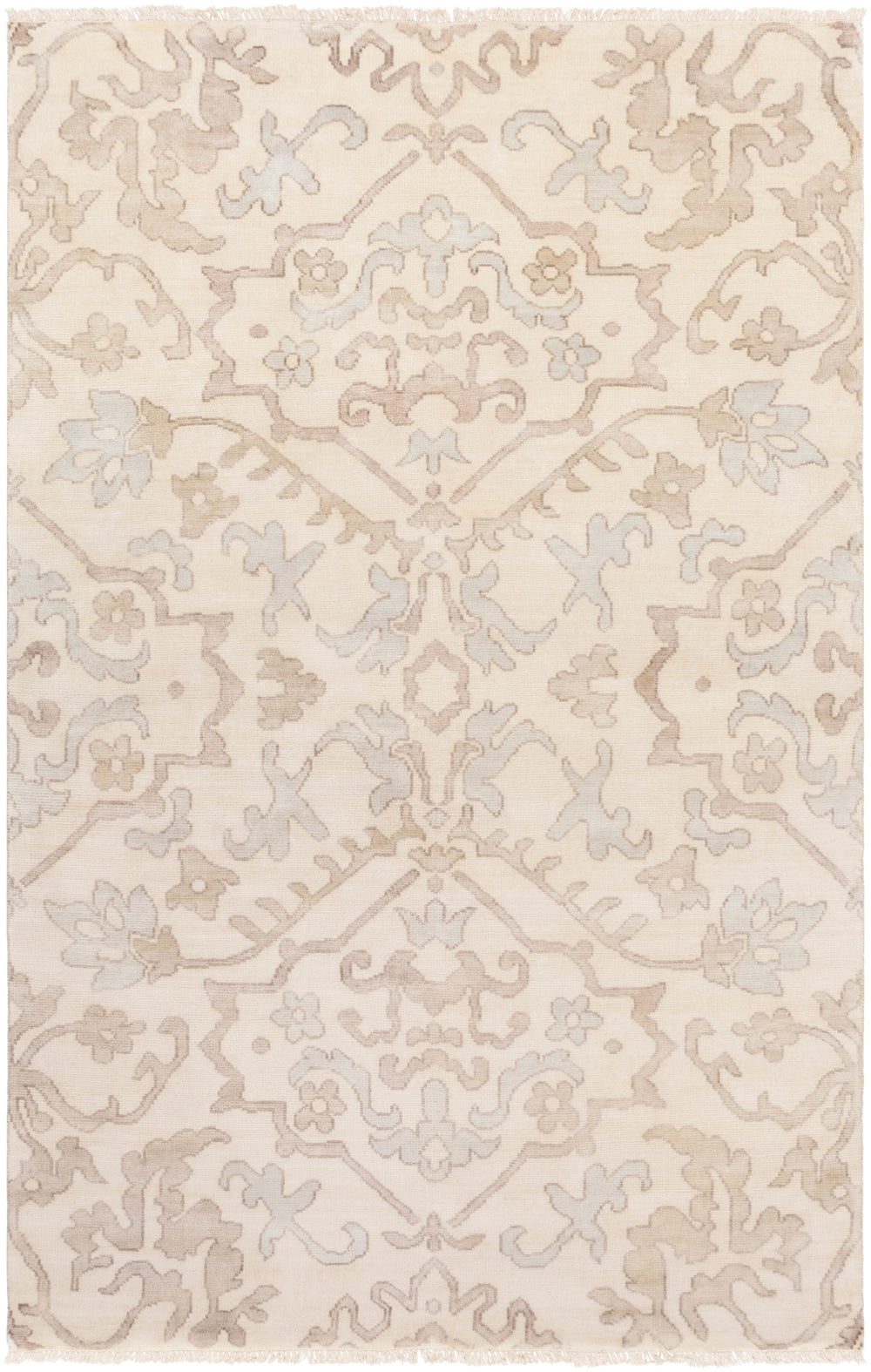 Hillcrest HIL-9040 Traditional NZ Wool Rug HIL9040-913 Light Gray, Camel, Taupe 100% NZ Wool 9' x 13'
