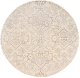 Hillcrest HIL-9040 Traditional NZ Wool Rug HIL9040-8RD Light Gray, Camel, Taupe 100% NZ Wool 8' Round
