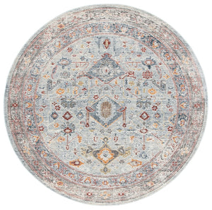 History 500 History 509 Transitional Power Loomed 18.5% Polypropylene, 81.5% Polyester Rug Light Grey / Rust