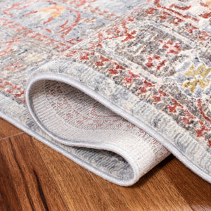 History 500 History 509 Transitional Power Loomed 18.5% Polypropylene, 81.5% Polyester Rug Light Grey / Rust