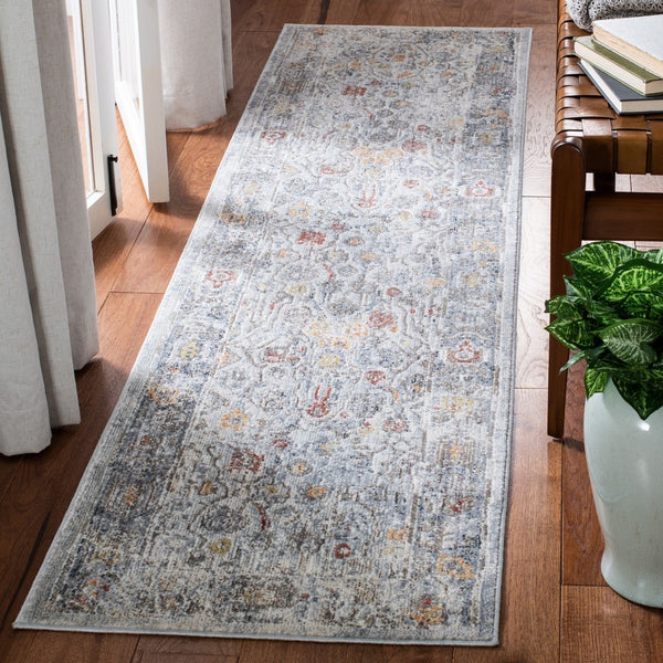 History 500 History 546 Transitional Power Loomed 18.5% Polypropylene, 81.5% Polyester Rug Light Grey / Gold