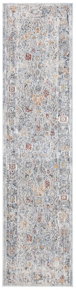 History 500 History 546 Transitional Power Loomed 18.5% Polypropylene, 81.5% Polyester Rug Light Grey / Gold