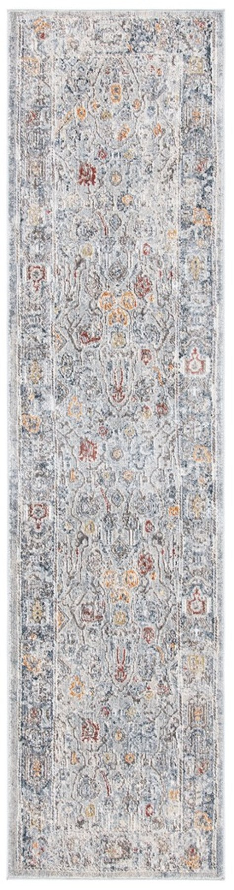 History 500 History 546 Transitional Power Loomed 18.5% Polypropylene, 81.5% Polyester Rug Light Grey / Gold
