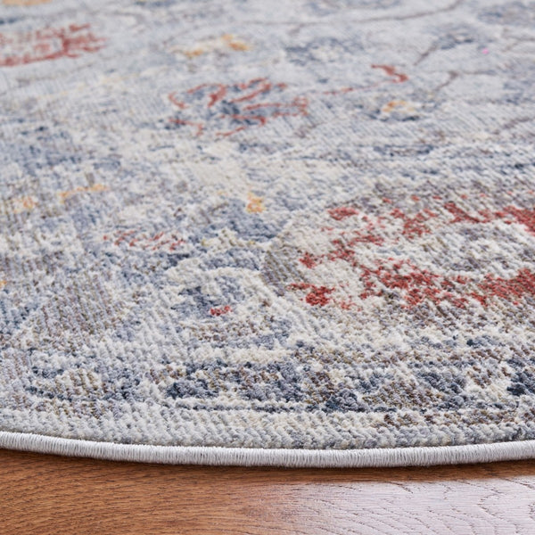 History 500 History 546 Transitional Power Loomed 18.5% Polypropylene, 81.5% Polyester Rug Light Grey / Gold