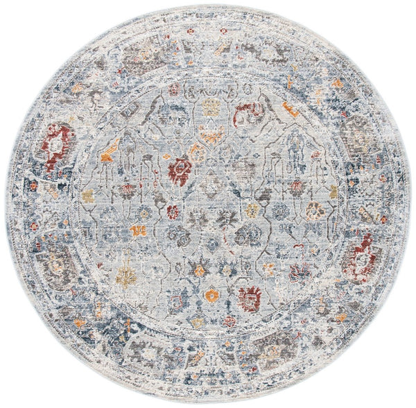 History 500 History 546 Transitional Power Loomed 18.5% Polypropylene, 81.5% Polyester Rug Light Grey / Gold