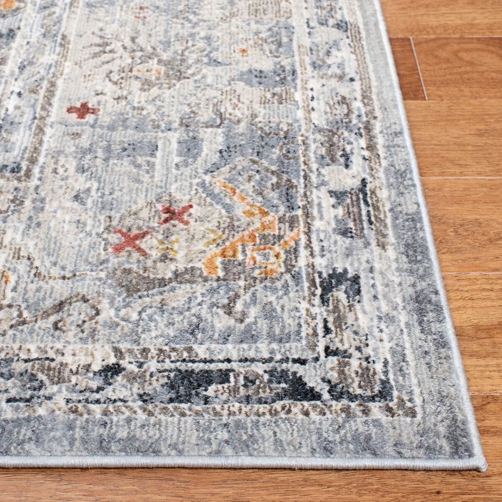 History 500 History 546 Transitional Power Loomed 18.5% Polypropylene, 81.5% Polyester Rug Light Grey / Gold