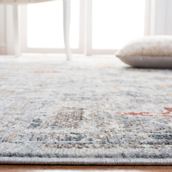 History 500 History 546 Transitional Power Loomed 18.5% Polypropylene, 81.5% Polyester Rug Light Grey / Gold