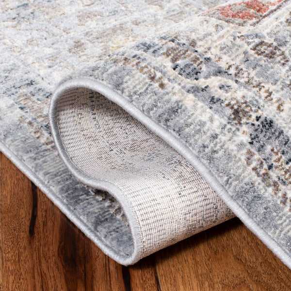 History 500 History 546 Transitional Power Loomed 18.5% Polypropylene, 81.5% Polyester Rug Light Grey / Gold