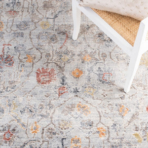 History 500 History 546 Transitional Power Loomed 18.5% Polypropylene, 81.5% Polyester Rug Light Grey / Gold