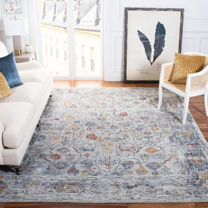 History 500 History 546 Transitional Power Loomed 18.5% Polypropylene, 81.5% Polyester Rug Light Grey / Gold