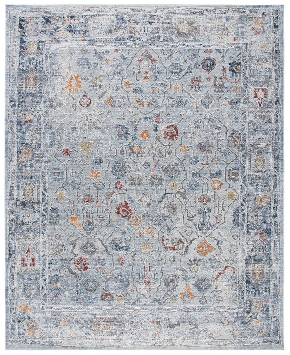 History 500 History 546 Transitional Power Loomed 18.5% Polypropylene, 81.5% Polyester Rug Light Grey / Gold