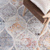 History 500 History 571 Transitional Power Loomed 22% Polypropylene, 78% Polyester Rug Grey / Gold