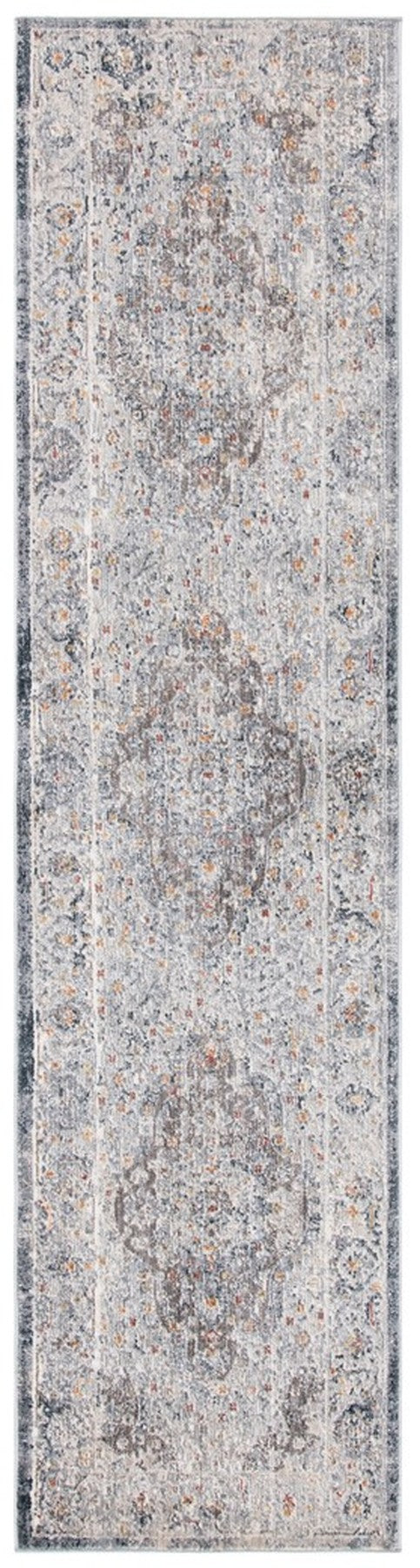 History 500 History 587 Transitional Power Loomed 16.5% Polypropylene, 83.5% Polyester Rug Grey / Light Grey