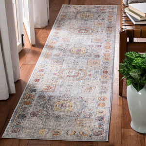 History 500 History 599 Transitional Power Loomed 19.5% Polypropylene. 80.5% Polyester Rug Light Grey / Gold