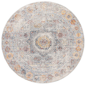 History 500 History 599 Transitional Power Loomed 19.5% Polypropylene. 80.5% Polyester Rug Light Grey / Gold