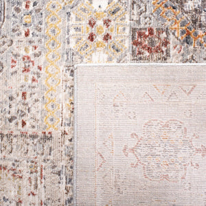 History 500 History 599 Transitional Power Loomed 19.5% Polypropylene. 80.5% Polyester Rug Light Grey / Gold