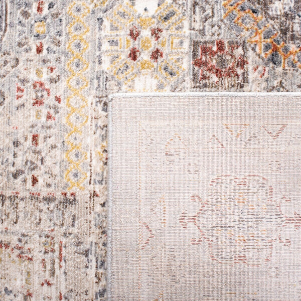 History 500 History 599 Transitional Power Loomed 19.5% Polypropylene. 80.5% Polyester Rug Light Grey / Gold