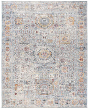 History 500 History 599 Transitional Power Loomed 19.5% Polypropylene. 80.5% Polyester Rug Light Grey / Gold