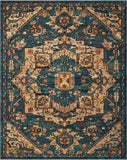 Nourison Nourison 2020 NR206 Persian Machine Made Loomed Indoor Area Rug Teal 12' x 15' 99446364319