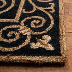 Chelsea Hk11  Hand Hooked Wool Pile Rug Black