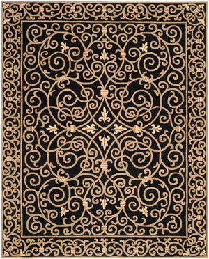 Chelsea Hk11  Hand Hooked Wool Pile Rug Black