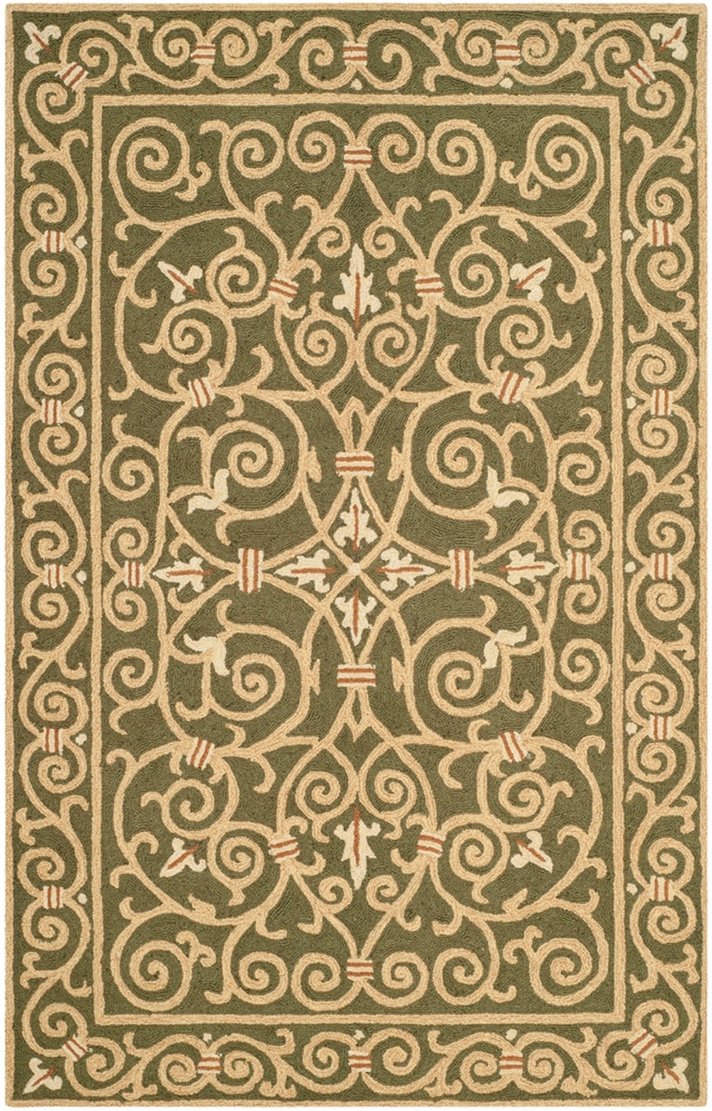 HK11 Hand Hooked Rug - Luxurious 100% Wool Pile with Durable Cotton Backing for Timeless Decor