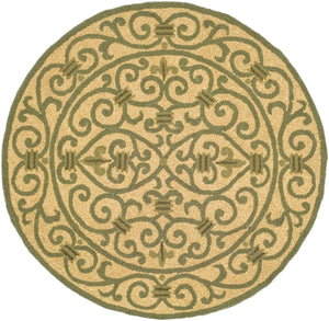 Chelsea Hk11  Hand Hooked Wool Pile Rug Yellow / Light Green