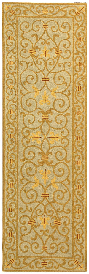 Chelsea Hk11  Hand Hooked Wool Pile Rug Light Blue