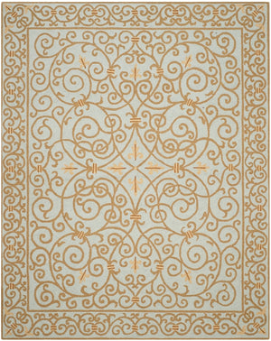 Chelsea Hk11  Hand Hooked Wool Pile Rug Light Blue