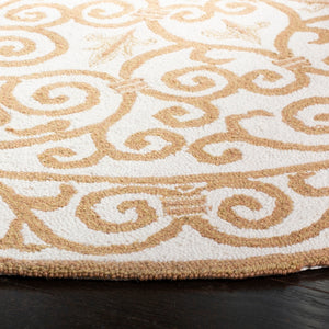 Chelsea Hk11  Hand Hooked Wool Pile Rug Ivory / Gold