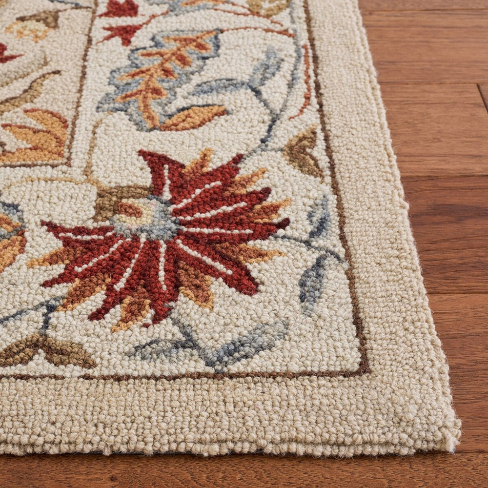Safavieh Hk141 Hand Hooked Wool and Cotton with Latex Rug HK141A-4SQ