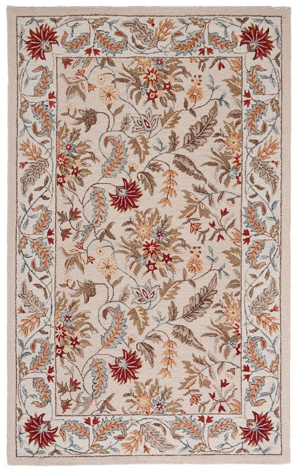 Safavieh Hk141 Hand Hooked Wool and Cotton with Latex Rug HK141A-4SQ