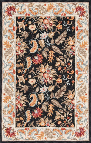 Safavieh Hk141 Hand Hooked Wool and Cotton with Latex Rug HK141B-4SQ