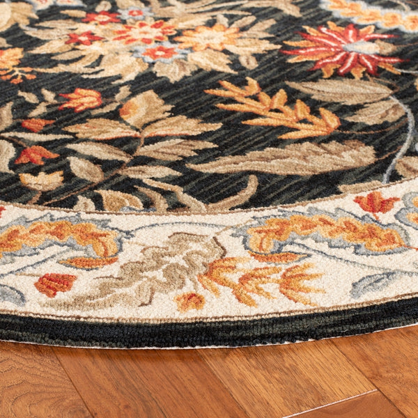 Safavieh Hk141 Hand Hooked Wool and Cotton with Latex Rug HK141B-4SQ