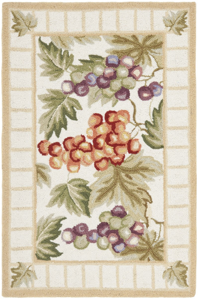 Chelsea Hk162  Hand Hooked Wool Pile Rug Ivory