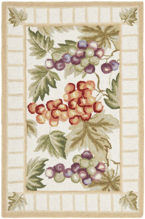 Chelsea Hk162  Hand Hooked Wool Pile Rug Ivory