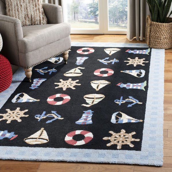 Safavieh Hk239 Hand Hooked Wool Pile Rug HK239B-4R