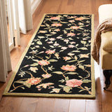 Chelsea Hk263  Hand Hooked Wool Pile Rug Black