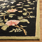 Chelsea Hk263  Hand Hooked Wool Pile Rug Black