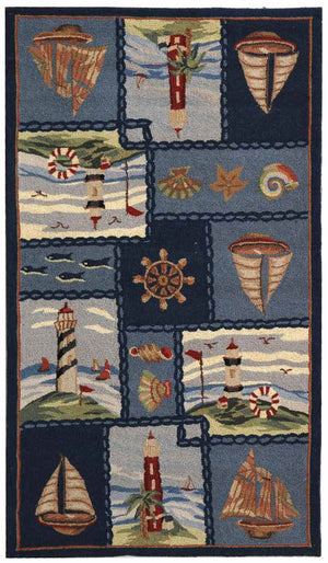 Safavieh Hk267 Hand Hooked Wool Rug HK267A-4R