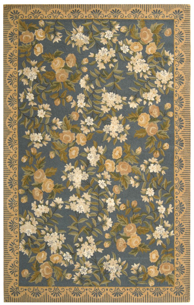 HK52 Hand Hooked Rectangular Wool Rug - Exquisite Design, Durable Craf
