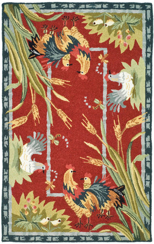 Safavieh Hk56 Hand Hooked Wool Rug HK56C-4R