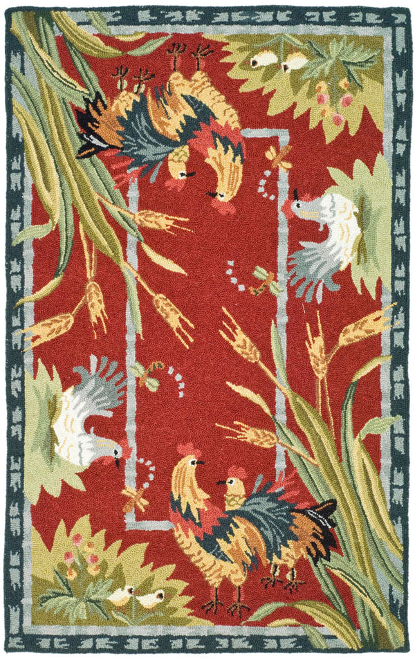 Safavieh Hk56 Hand Hooked Wool Rug HK56C-4R