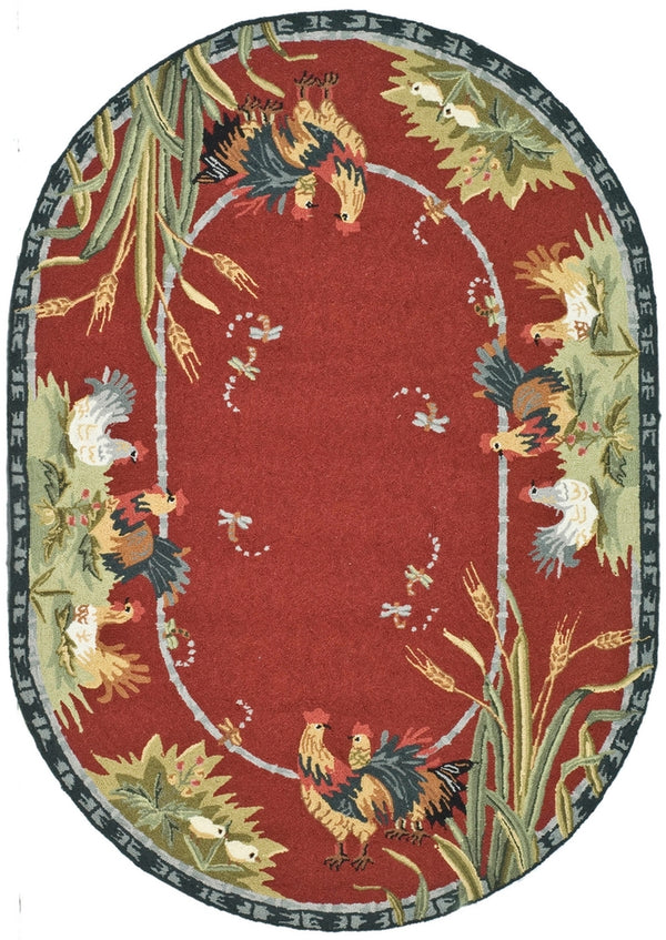 Safavieh Hk56 Hand Hooked Wool Rug HK56C-4R